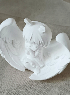 石膏翅膀安妮宝贝小天使女孩北欧风格人物情侣房间桌面摆件可爱