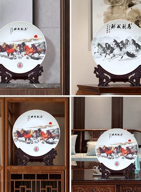 景德镇陶瓷中式摆设客厅装饰品家居创意办公桌电视柜工艺品摆件