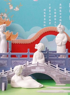 中式仕女摆件家居饰品客厅卧室桌面布置摆设园艺植物盆景装饰国风