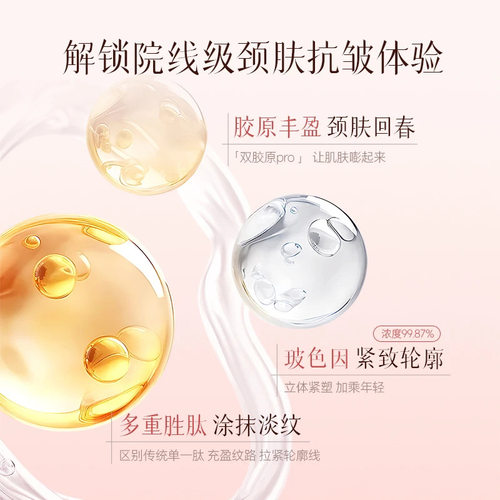 EII【网红同款】多肽胶原美颈淡纹紧致抗皱提拉逆龄胜肽玻色颈霜 - 图3