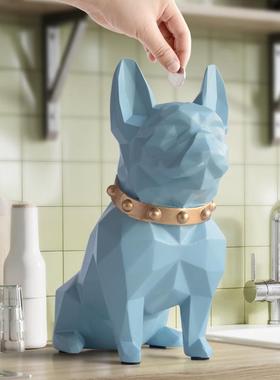 北欧树脂工艺品小狗存钱罐创意摆件小孩卡通储钱储蓄罐家居装饰品