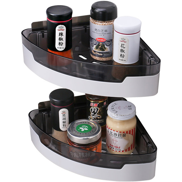 Bathroom storage toilet wall-mounted corner rack kitchen punch-free triangle storage rack bathroom corner storage rack