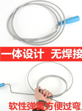 通下水道疏通神器钢丝手摇管道疏通器厨房厕所地漏专用工具疏通机