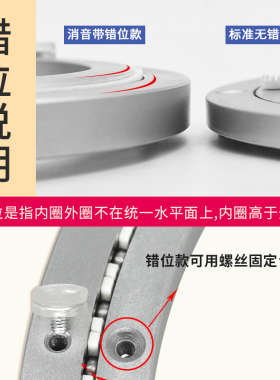 餐桌转盘底座轴承铝合金大理石实木圆桌玻璃桌子旋转家用顺滑轨道