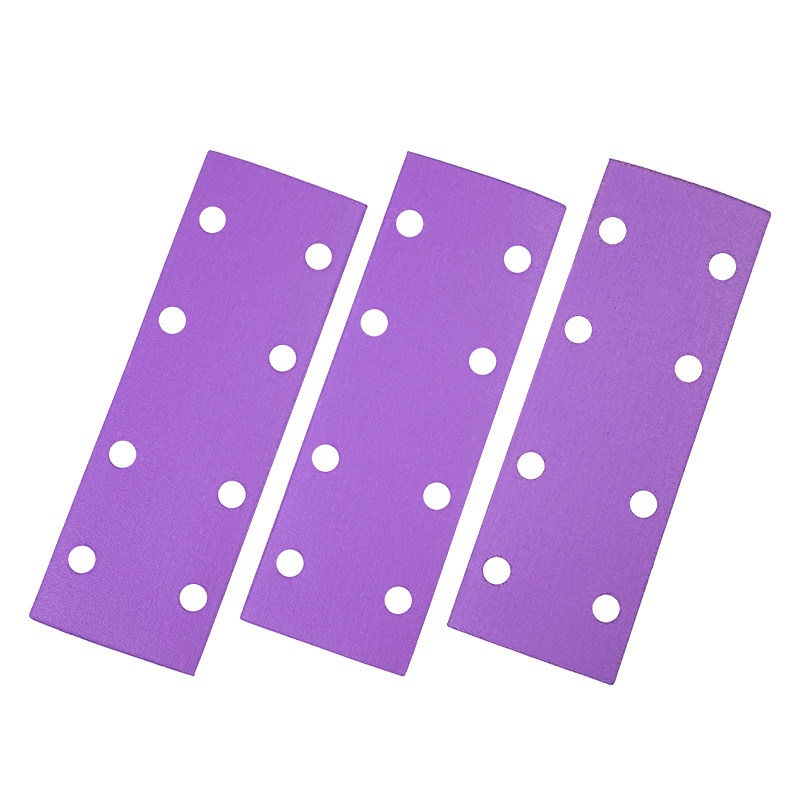 紫砂纸长方形8孔干磨砂纸70x198气磨机植绒吸尘汽车抛光打磨沙纸,淘宝优惠券,粉丝福利购,淘宝优惠卷