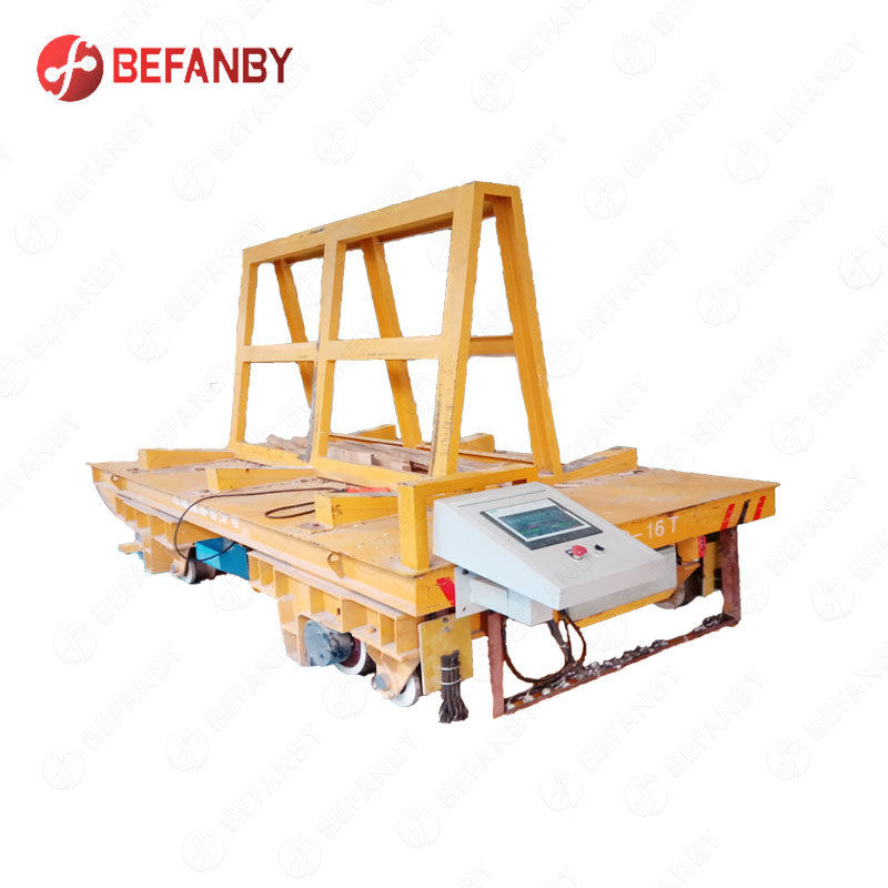 车间工架玻璃转运半自动化轨道车弧形弯轨灵活转向电动轨道转弯车 - 图3