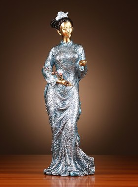 彩铜四季花神摆件春夏秋冬人物像家居办公室装饰品摆设乔迁礼品