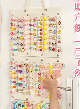 儿童发夹收纳f架挂墙面耳环挂件手链首饰品挂架女头饰发箍展示架
