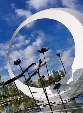 大型户外不锈钢雕塑精神堡垒商城标识牌景观园林摆件玻璃钢雕塑