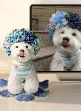 软陶宠物照片定制创意手工狗狗动物公仔玩偶模型生X日纪念品摆件