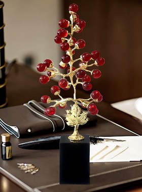 紫水晶葡萄摆件客厅高级感轻奢招财创意家居装饰品玄关酒柜工艺礼