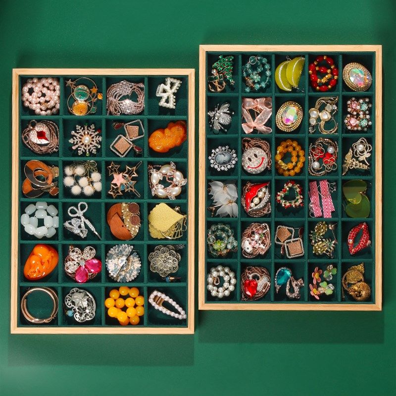 高级竹木首饰托盘手镯手串戒指收纳盘项链耳钉耳环珠宝饰品盘摆摊,淘宝优惠券,粉丝福利购,淘宝优惠卷