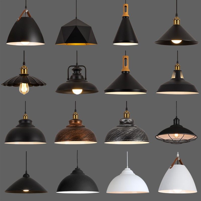 北欧工业风灯罩创意个性西餐厅咖啡酒吧台烤肉店锅盖复古单头吊灯,淘宝优惠券,粉丝福利购,淘宝优惠卷