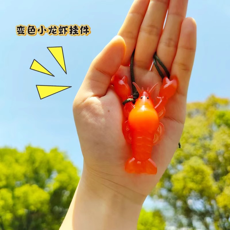 变色烤鸭挂件大号网红爆款遇光变色紫外线光女孩玩具烧鸡小龙虾A2 - 图0