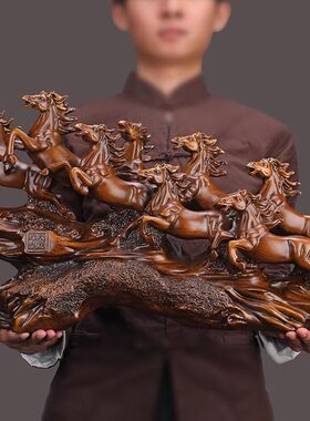 马摆件八骏雄风工艺品招财办公室老板桌高档大气公司新店开业礼品