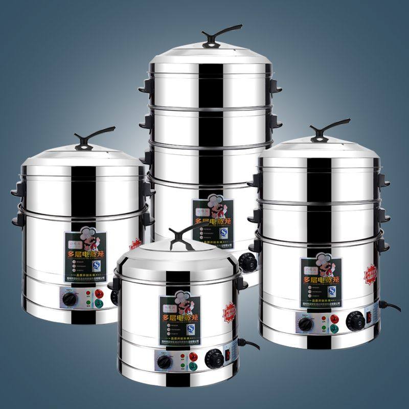 加高电蒸锅商用蒸煮自动断电一体多层大号蒸包炉摆摊食堂蒸菜馒头,淘宝优惠券,粉丝福利购,淘宝优惠卷
