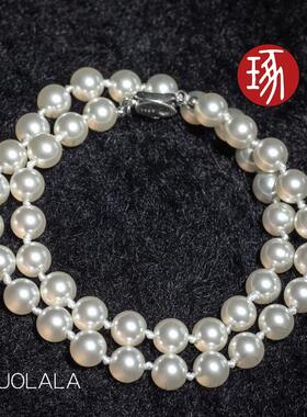 铜仿珍珠项链 复古气质百搭暖白光颈链色泽美丽惹人爱小众简约款