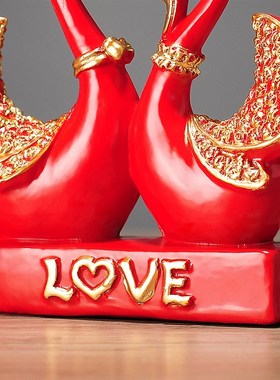 天鹅摆件工艺品创意家里桌面客厅酒柜电视柜装饰品结婚礼物办公室