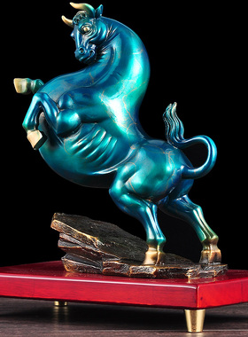 纯铜牛摆件招财牛工艺品家居摆设客厅玄关办公室装饰乔迁开业礼品