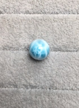 天然冰海纹e石12mm单珠1.2散珠多宝手链手串蓝绿龟背纹锁骨链转运