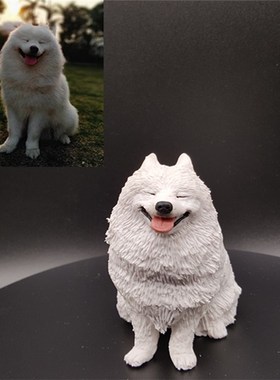 照片定制创意手工软陶宠物狗狗公仔玩H偶模型生日纪念品礼物摆件