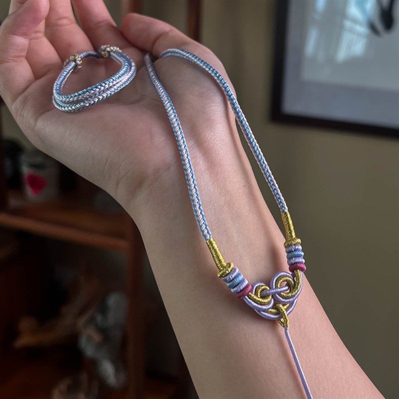 全手工吊坠绳子挂脖编织绳项链绳男女挂绳民族风BG-037 - 图0