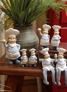 厨师人物模型公仔蛋糕店餐厅饭店创意厨房餐桌前台摆设装饰品摆件