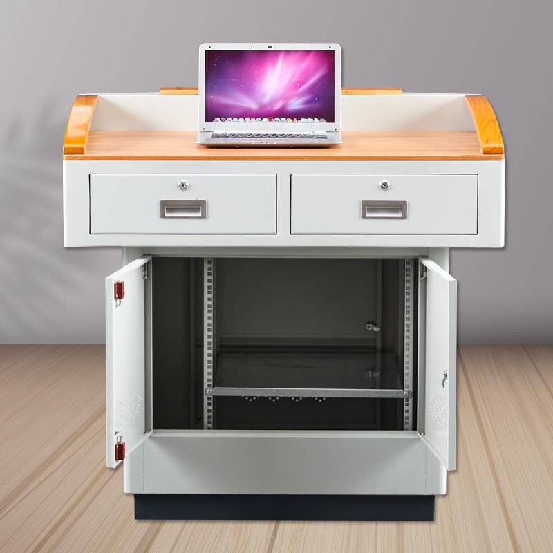 多媒体讲台钢制教学多功能演讲台老师教师教室讲台桌电教中控讲台 - 图1