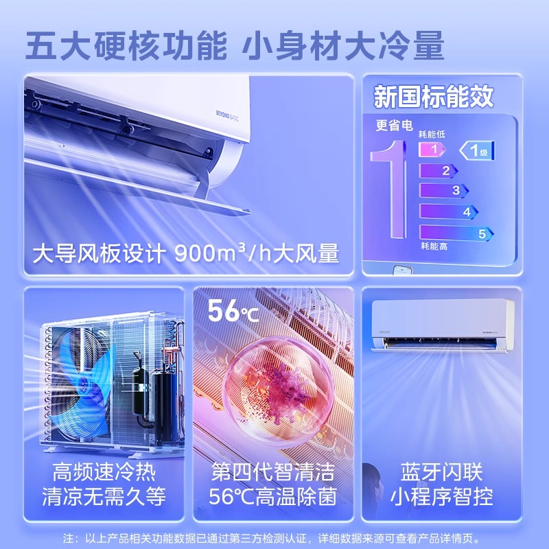 【政府补贴】华凌空调2匹挂机家用卧室小客厅新一级冷暖变频50HL1
