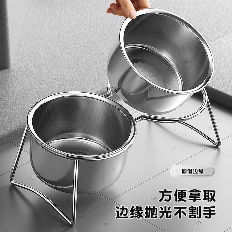 猫碗狗碗宠物饭碗水碗猫咪猫粮狗狗喝水双碗食盆狗盆增高架防打翻,淘宝优惠券,粉丝福利购,淘宝优惠卷