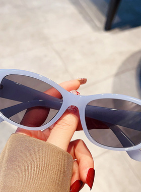 小红书网红太阳镜方形遮阳墨镜高级感防紫外线复古猫眼太阳眼镜女