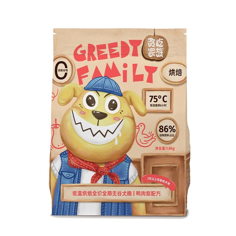 贪吃家族狗粮全价低温烘焙鸭肉梨清热去火无谷营养成犬幼犬通用粮,淘宝优惠券,粉丝福利购,淘宝优惠卷