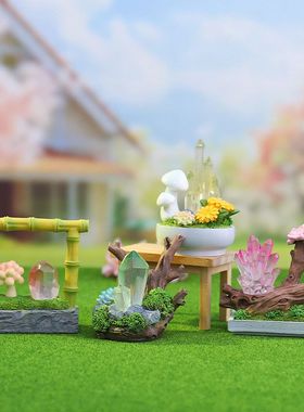 学生面摆件爆款潮玩装饰物语晶石