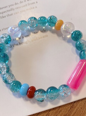 HD5441炫彩花朵夏日多巴胺彩色串珠手链大集合！甜美少女ins手饰