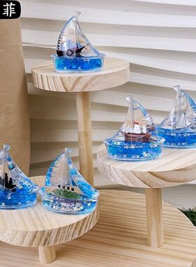 透明帆船摆件工艺品礼物泰坦尼克创意液体减压漂浮油漏亚克力卡通