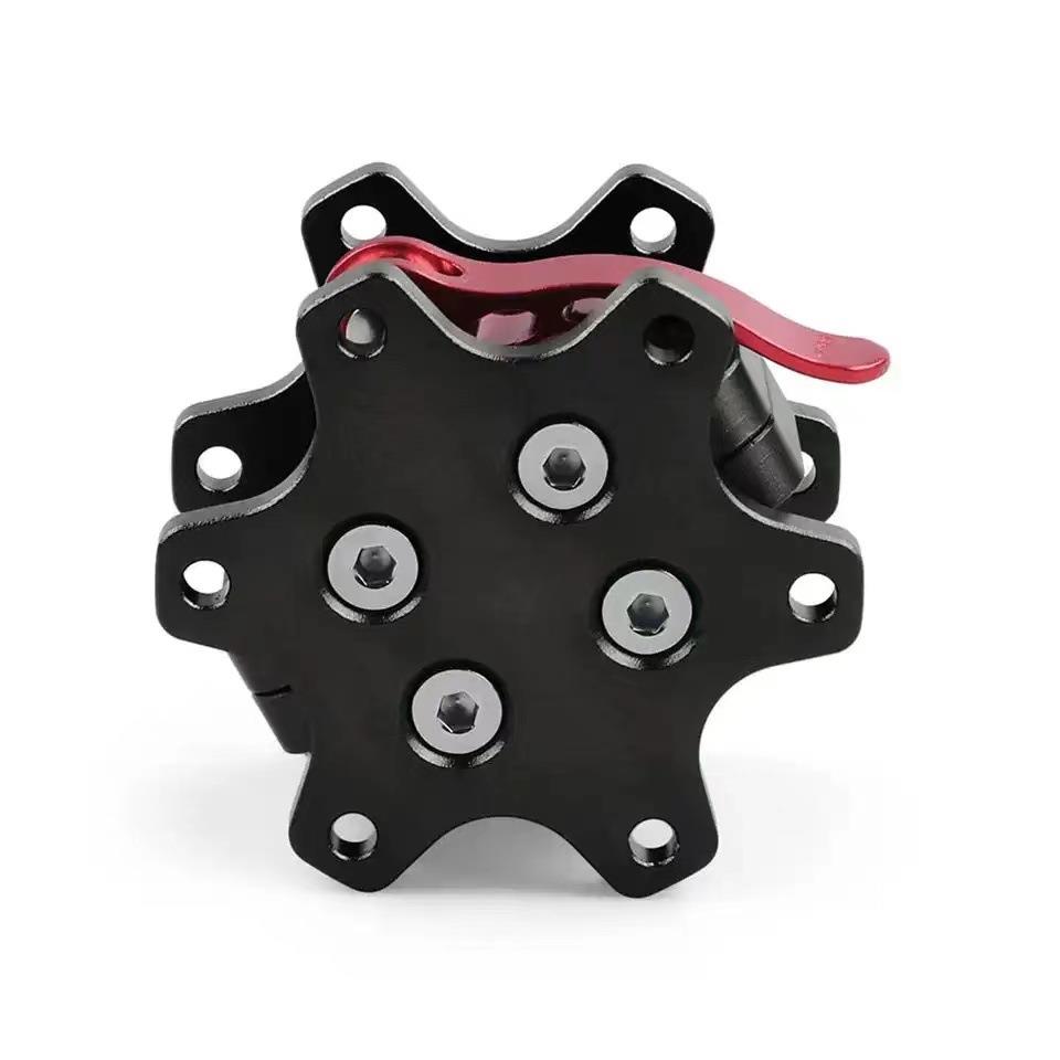 改装电脑模拟游戏赛车方向盘底座连接适配器快拆竞技卡槽式 - 图2