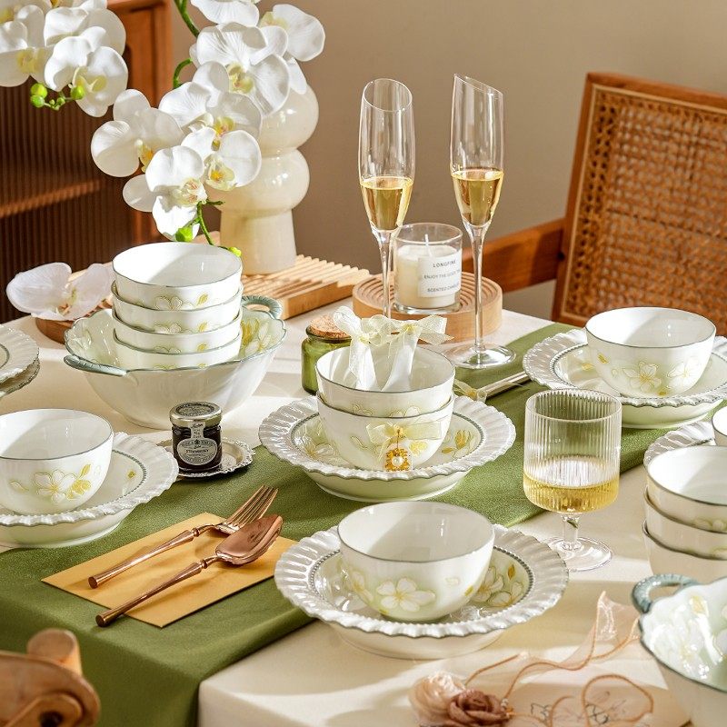 乔迁新居碗套装礼物高颜值餐具碗盘餐具家用陶瓷碗面碗餐具全套,淘宝优惠券,粉丝福利购,淘宝优惠卷