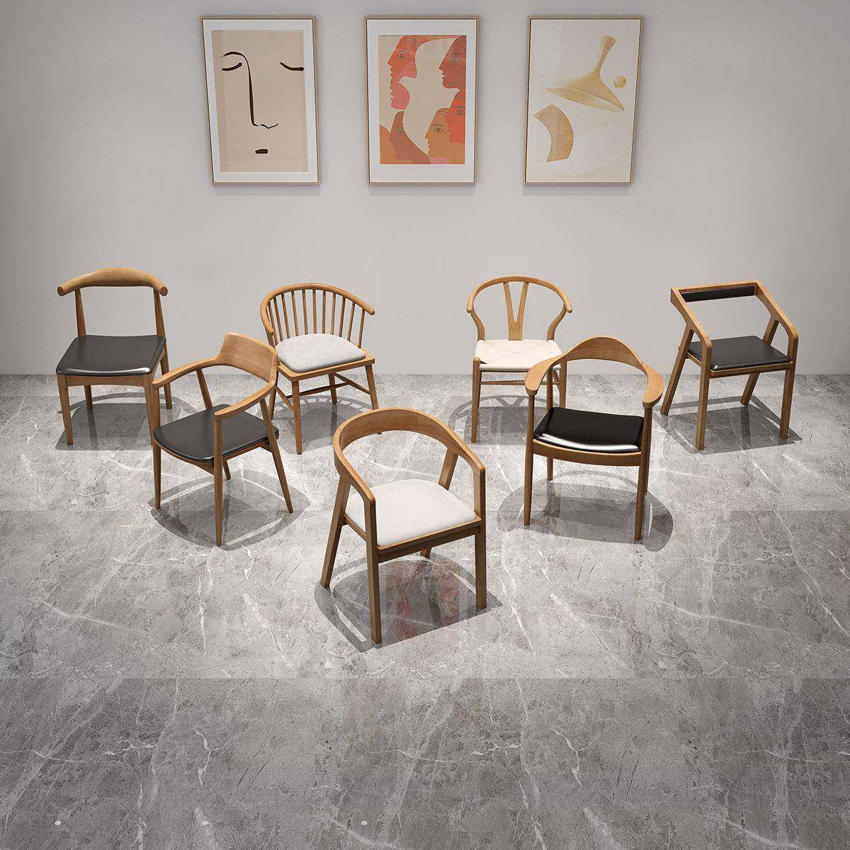 北欧家用实木椅子简约靠背椅卧室书房书椅电脑椅办公学习椅带扶手,淘宝优惠券,粉丝福利购,淘宝优惠卷