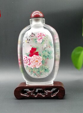 内瓶画水晶工艺礼品摆饰 创意内画 鼻烟壶特色纯手工绘制 衡水特