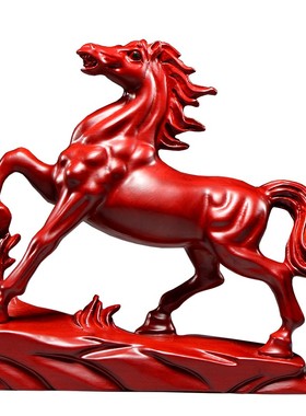 红花梨木马摆件生肖马到成功雕刻工艺品家居装饰新居开业送礼