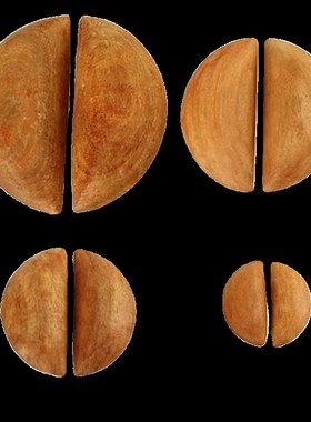 桃木圣杯家用木质实木圣杯圣卦摆件