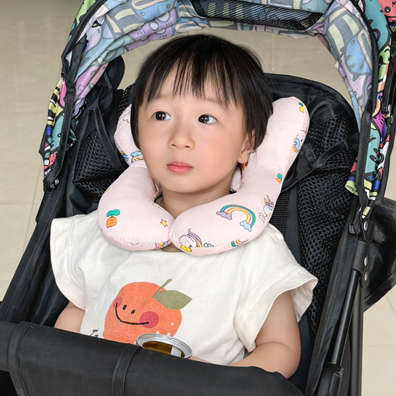 婴儿枕头推车护颈防震棉遛娃神器宝宝蝴蝶靠枕新生儿防偏头定型枕,淘宝优惠券,粉丝福利购,淘宝优惠卷