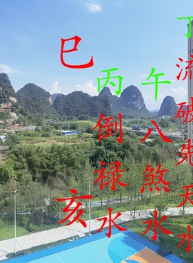 曾九紫地理杨公九星辅星三合水法盘十二长生水口罗盘地理