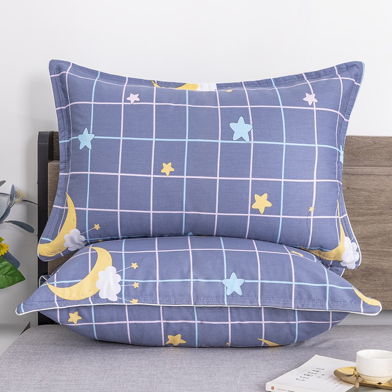 加厚纯棉学生枕套40X60CM单人款家用48X74大号枕芯套一对装拉链款 - 图2