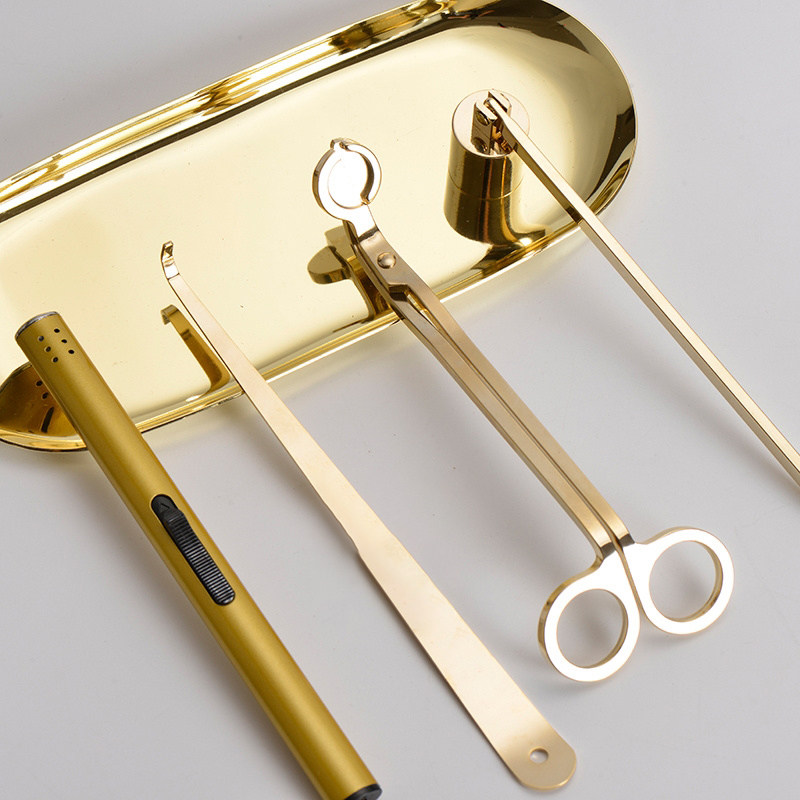 灭烛剪香薰蜡烛护理剪刀工具四件套装托盘灭烛器灯芯剪铃铛灭烛罩,淘宝优惠券,粉丝福利购,淘宝优惠卷