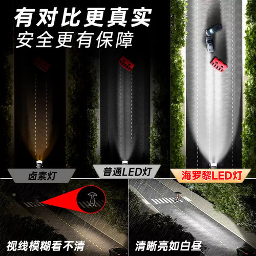 汽车激光LED大灯泡强光车灯9005超亮h4远光近光一体h7透镜改装h11 - 图2