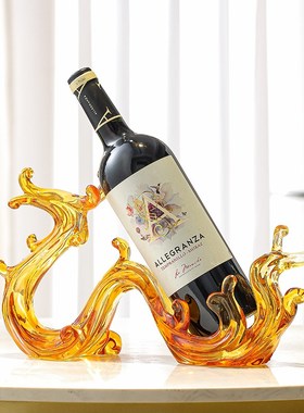 风生水起红酒架摆件轻奢高级感酒柜装饰品客厅餐边柜高档酒托摆设