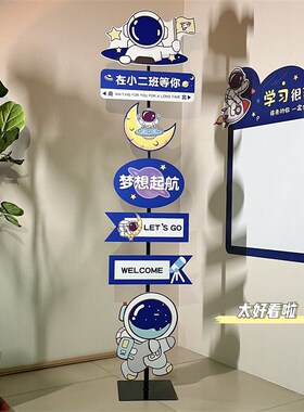 网红磁吸标识牌幼儿园环创材料主题E成品创意路牌摆件毕业拍照道