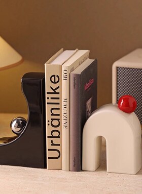 高级感小众艺术书挡摆件轻奢高档创意家居客厅电视柜酒柜软装饰品