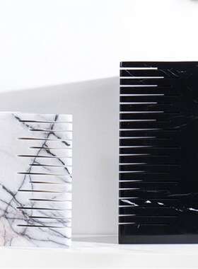 现代简约创意大理石花器果盘样板房售楼处桌面Q茶几电视柜软装饰